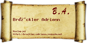 Brückler Adrienn névjegykártya